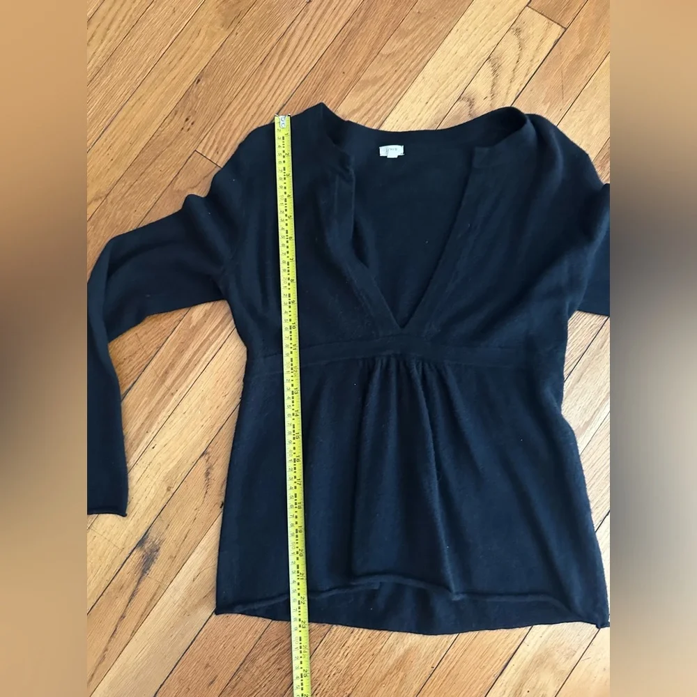 J. Crew Black V-Neck Long Sleeve Sweater